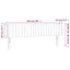 sengegavl med kanter 203x16x78/88 cm stof sort