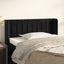 sengegavl med kanter 93x16x78/88 cm fløjl sort