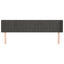 sengegavl med kanter 203x16x78/88 cm fløjl mørkegrå