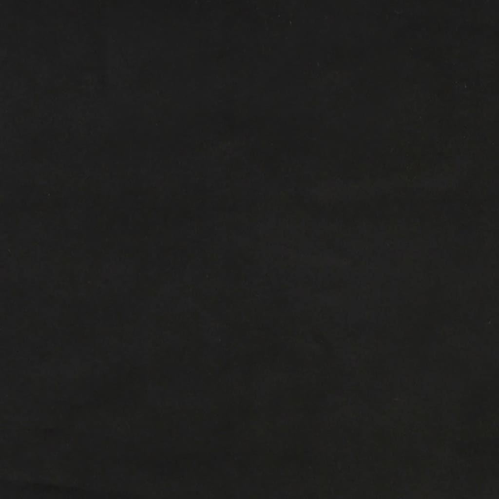 sengegavl med kanter 203x16x78/88 cm fløjl sort