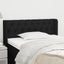 sengegavl med kanter 93x16x78/88 cm stof sort
