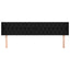 sengegavl med kanter 183x16x78/88 cm stof sort