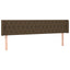 sengegavl med kanter 183x16x78/88 cm stof mørkebrun