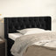 sengegavl med kanter 93x16x78/88 cm fløjl sort