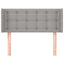 sengegavl med kanter 93x16x78/128 cm stof lysegrå