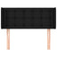 sengegavl med kanter 93x16x78/88 cm stof sort