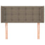 sengegavl med kanter 93x16x78/88 cm stof gråbrun