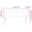 sengegavl med kanter 147x16x78/88 cm stof cremefarvet