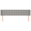 sengegavl med kanter 163x16x78/88 cm stof lysegrå