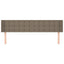 sengegavl med kanter 163x16x78/88 cm stof gråbrun