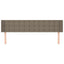 sengegavl med kanter 183x16x78/88 cm stof gråbrun