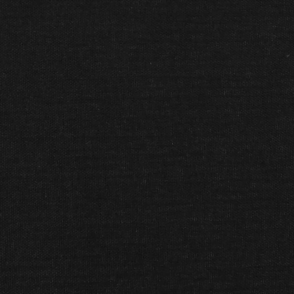 sengegavl med kanter 203x16x78/88 cm stof sort