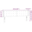 sengegavl med kanter 203x16x78/88 cm stof sort