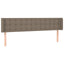 sengegavl med kanter 203x16x78/88 cm stof gråbrun