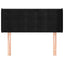sengegavl med kanter 83x16x78/88 cm fløjl sort