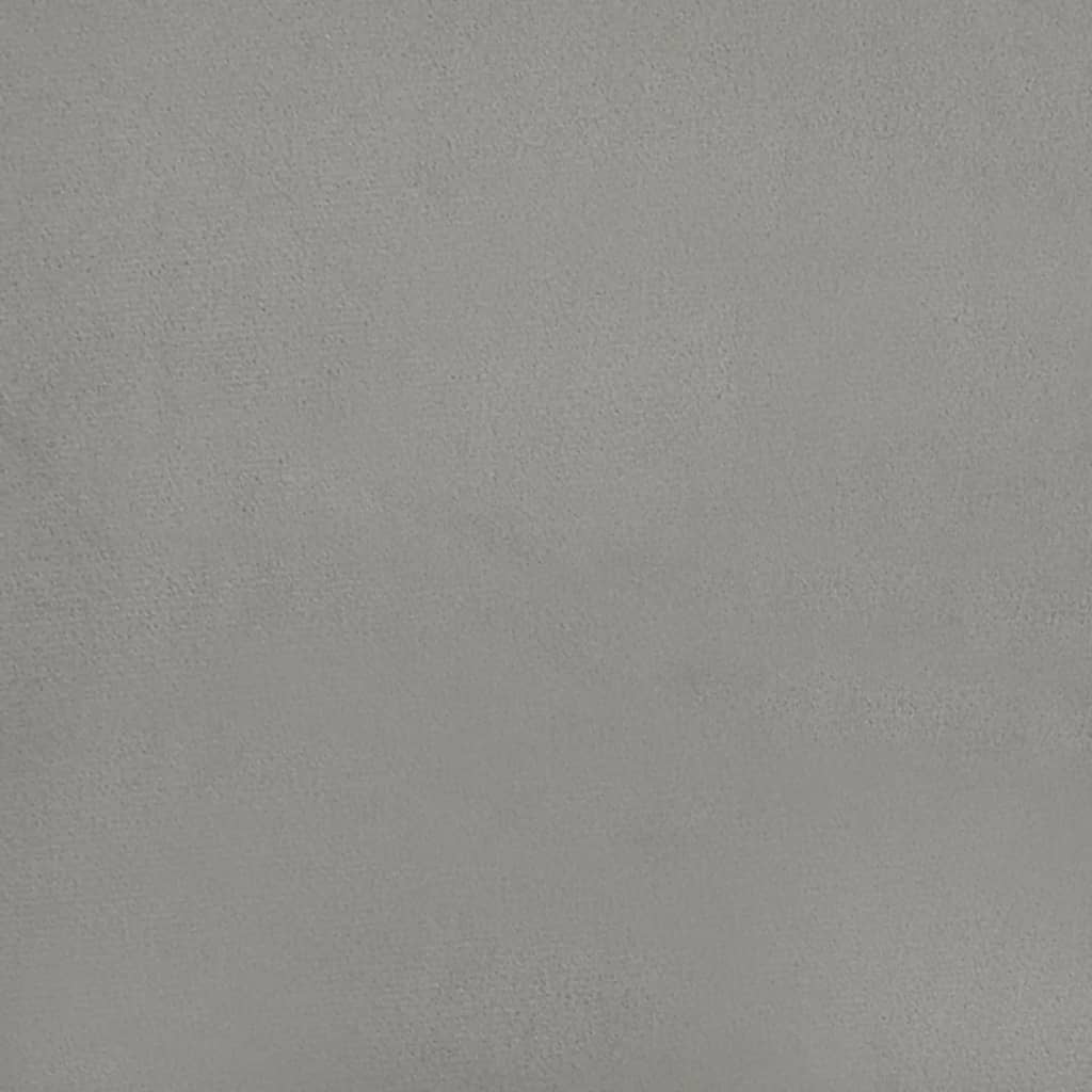 sengegavl med kanter 93x16x78/88 cm fløjl lysegrå