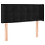sengegavl med kanter 93x16x78/88 cm fløjl sort