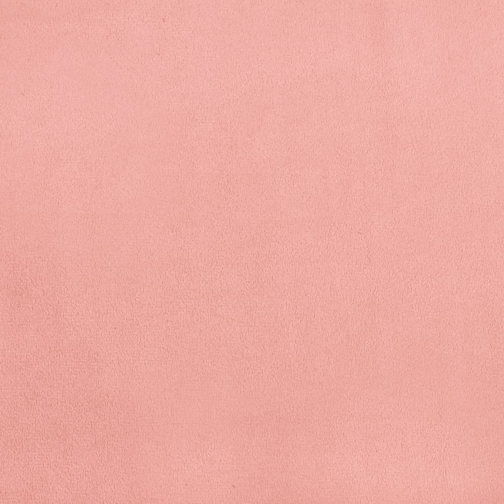 sengegavl med kanter 103x16x78/88 cm fløjl lyserød