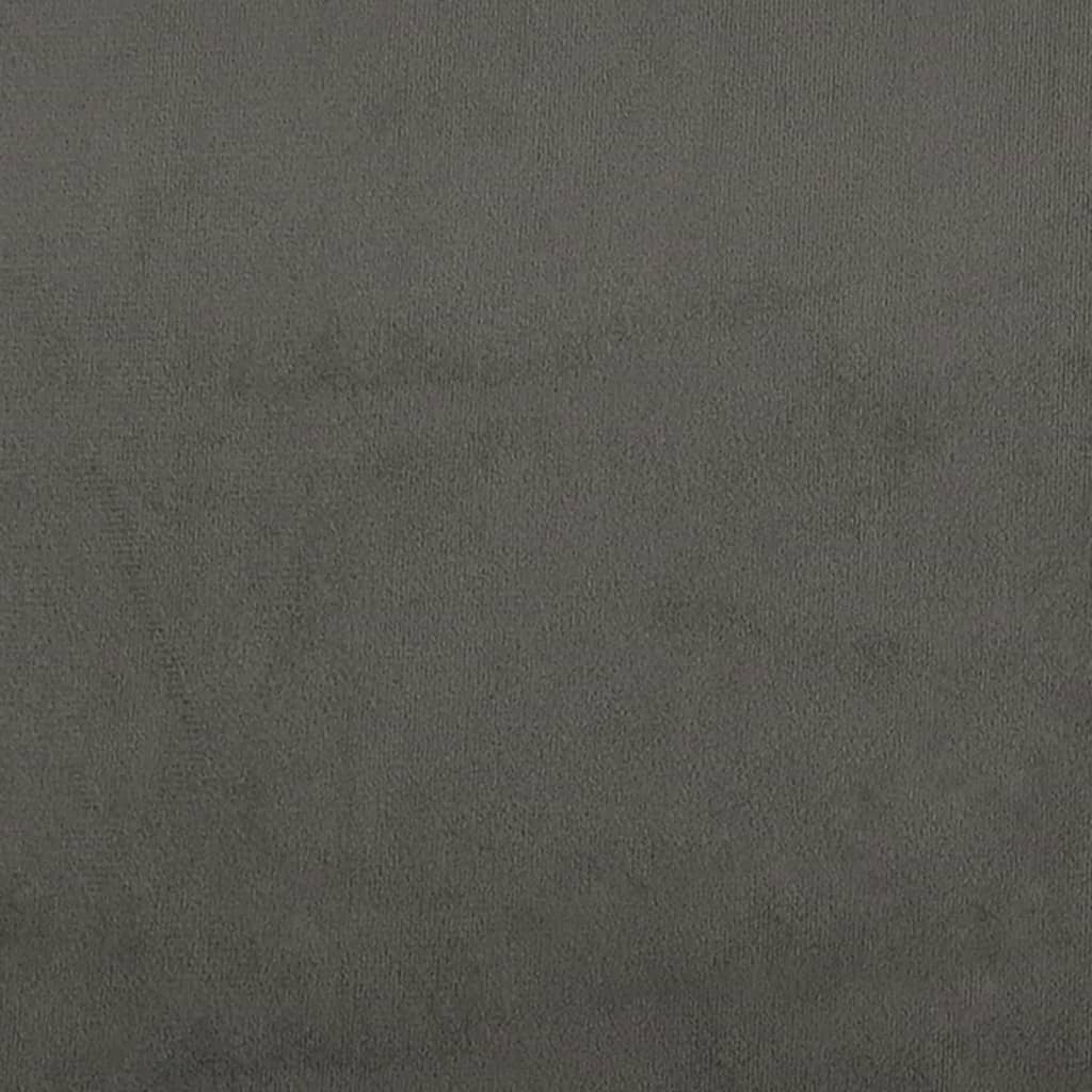 sengegavl med kanter 163x16x78/88 cm fløjl mørkegrå