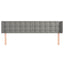 sengegavl med kanter 203x16x78/88 cm fløjl lysegrå