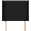 sengegavl med kanter 83x16x118/128 cm stof sort
