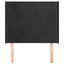 sengegavl med kanter 93x16x118/128 cm fløjl sort