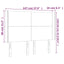 sengegavl med kanter 147x16x118/128 cm fløjl sort