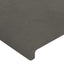 sengegavl med kanter 163x16x118/128 cm fløjl mørkegrå