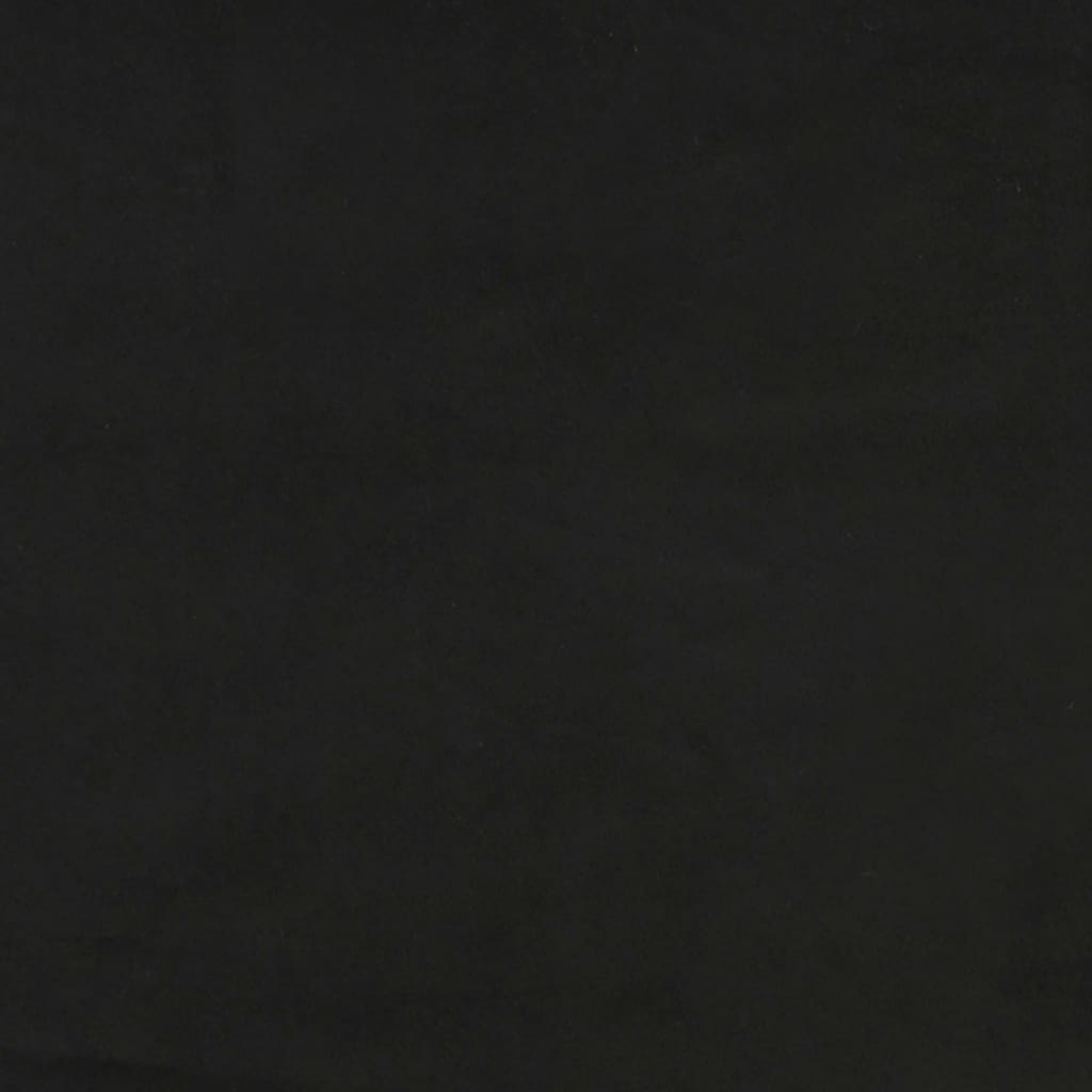 sengegavl med kanter 203x16x118/128 cm fløjl sort