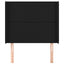 sengegavl med kanter 83x16x118/128 cm kunstlæder sort