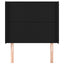 sengegavl med kanter 93x16x118/128 cm kunstlæder sort
