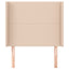 sengegavl med kanter 93x16x118/128 cm kunstlæder cappuccino