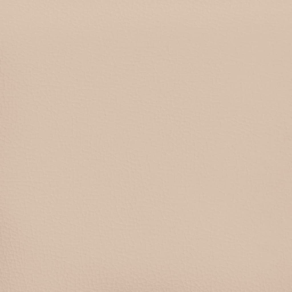 sengegavl med kanter 183x16x118/128 cm kunstlæder cappuccino