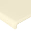sengegavl med kanter 203x16x118/128 cm kunstlæder cremefarvet