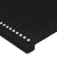 sengegavl med kanter 183x16x118/128 cm stof sort