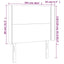 sengegavl med kanter 103x16x118/128 cm fløjl sort