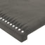sengegavl med kanter 147x16x118/128 cm fløjl mørkegrå