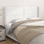 sengegavl med kanter 203x16x118/128 cm kunstlæder hvid