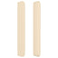 sengegavl med kanter 103x16x118/128 cm stof cremefarvet