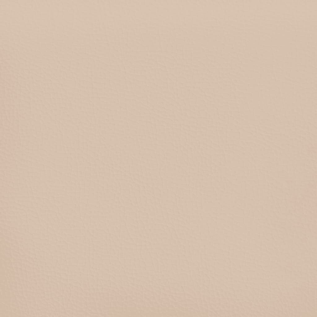 sengegavl med kanter 103x16x118/128 cm kunstlæder cappuccino