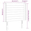 sengegavl med kanter 83x16x118/128 cm stof cremefarvet