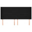 sengegavl med kanter 183x16x118/128 cm stof sort