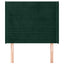 sengegavl med kanter 93x16x118/128 cm fløjl mørkegrøn
