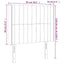 sengegavl med kanter 93x16x118/128 cm stof cremefarvet