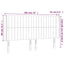 sengegavl med kanter 183x16x118/128 cm stof cremefarvet
