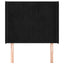 sengegavl med kanter 83x16x118/128 cm fløjl sort