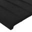 sengegavl med kanter 203x16x118/128 cm fløjl sort