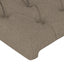 sengegavl med kanter 83x16x118/128 cm stof gråbrun