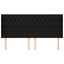 sengegavl med kanter 183x16x118/128 cm stof sort
