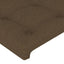 sengegavl med kanter 93x16x118/128 cm stof mørkebrun